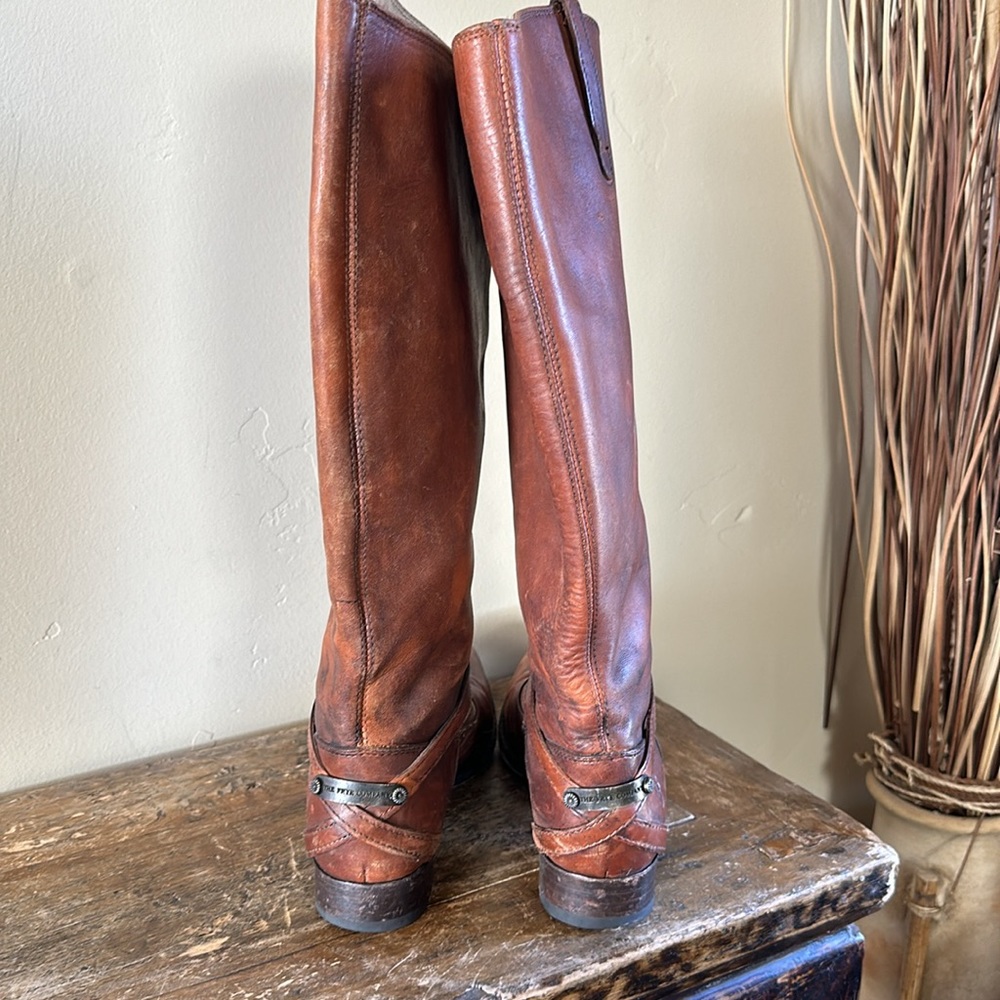Frye Brown Leather Boots Size 8 - Picture 3 of 7